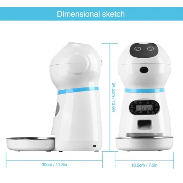 Dog & Cat Feeders: 3.5L Automatic Smart Food Dispenser Bowl Timer - Image 8