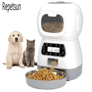 Dog & Cat Feeders: 3.5L Automatic Smart Food Dispenser Bowl Timer