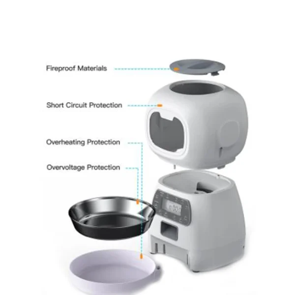 Dog & Cat Feeders: 3.5L Automatic Smart Food Dispenser Bowl Timer - Image 6