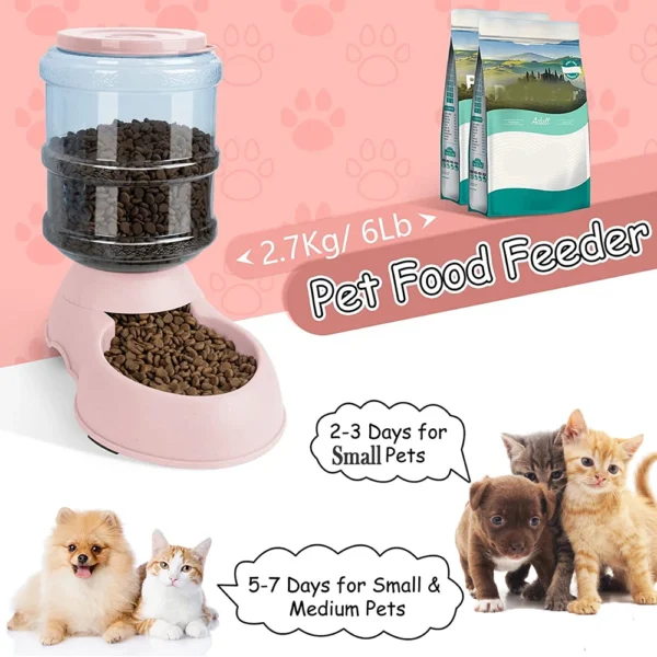 Large Capacity Dog & Cat Feeders: Automatic Water Dispenser & Food Bowls - Image 9