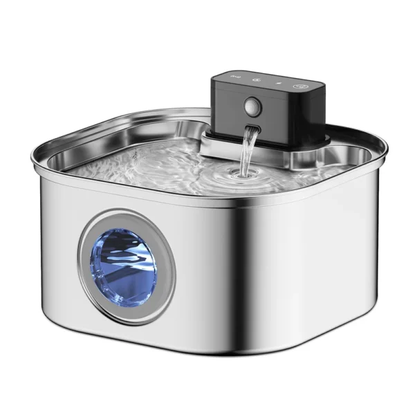 3.2L Cat Automatic Water Dispenser USB Stainless Steel Pet Feeder Bowl - Image 4