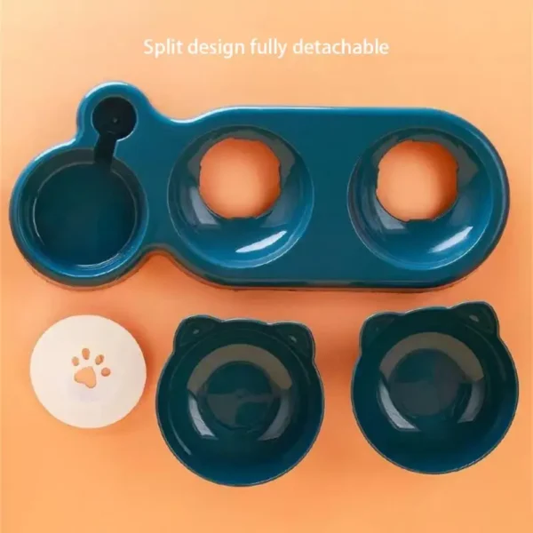 Automatic Dog & Cat Feeders: Raised Stand Double Bowl Food & Water Dispenser - Image 11