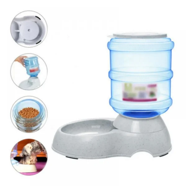 Large Capacity Dog & Cat Feeders: Automatic Pet Bowl, No Electricity Needed