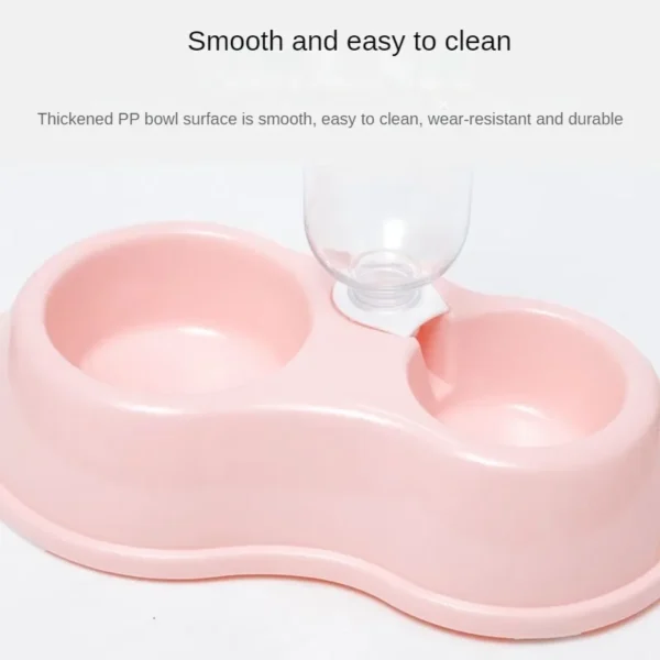 Dog & Cat Feeders: Simple Style Automatic Feeder Drinker and Double Bowl for Pets. - Image 4