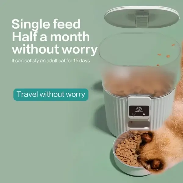Smart WiFi Dog & Cat Feeders with Automatic Food Dispenser - Image 4