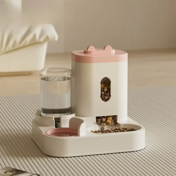 Large Capacity Dog & Cat Feeders with Water Fountain & Raised Stand - Image 5