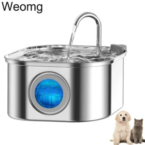Dog & Cat Feeders: 3L Stainless Steel Water Fountain Dispenser