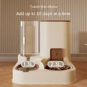 New Dog & Cat Feeders: Automatic Water Dispenser & Food Container Combo