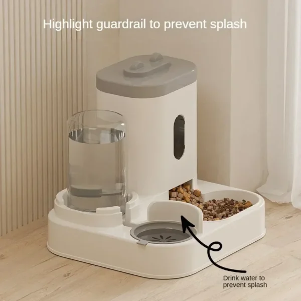 Large Capacity Dog & Cat Feeders with Water Fountain & Raised Stand - Image 4