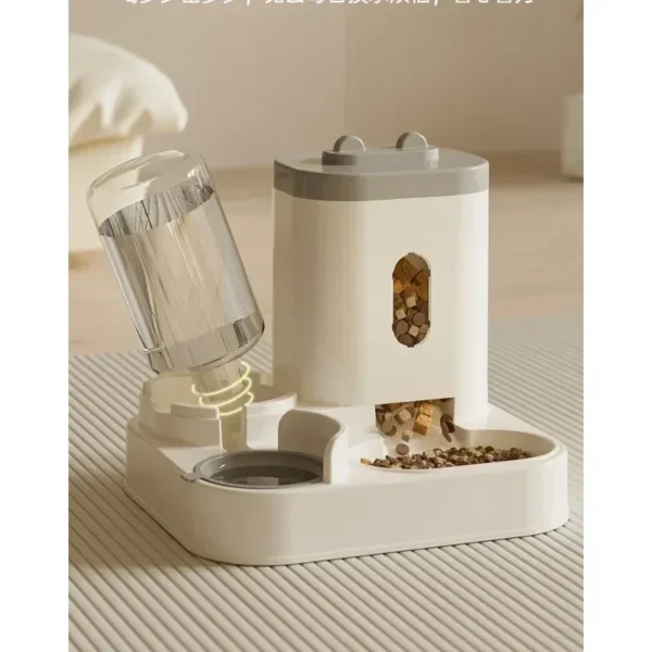 Dog & Cat Feeders: Automatic Food Bowl With Water Fountain Stand - Image 11