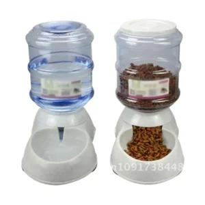 3.8L Pet Automatic Feeder Water Dispenser Large Capacity Bowl Set