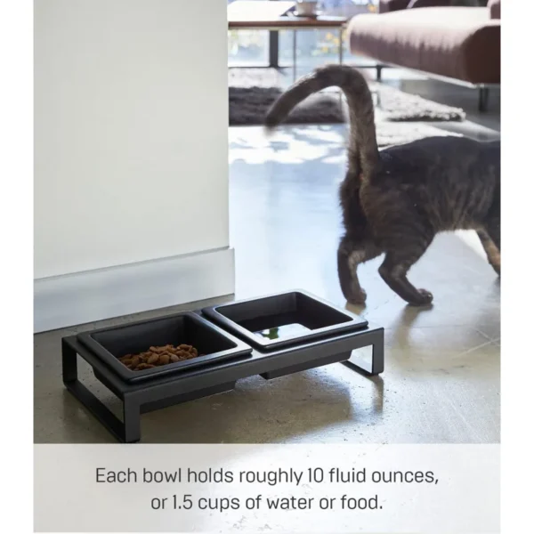 Home Tower Dog & Cat Feeders: Non-Slip Steel & Ceramic Food Bowls - Image 8