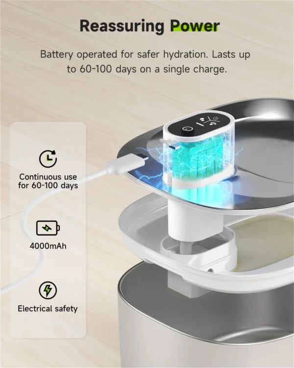 4L Wireless Dog & Cat Feeders: Automatic Sensor Water Fountain Dispenser - Image 7