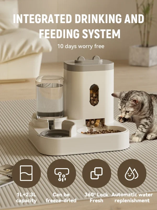2-in-1 Dog & Cat Feeders: Automatic Water Dispenser & Food Bowl Combo - Image 2