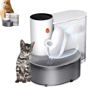Dog & Cat Feeders Automatic Water Dispenser With Running & Charging System