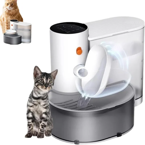 Dog & Cat Feeders Automatic Water Dispenser With Running & Charging System