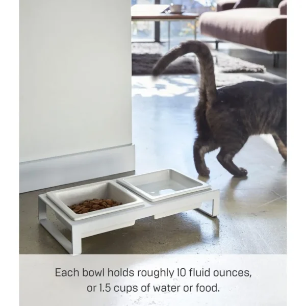 Home Tower Dog & Cat Feeders: Steel & Ceramic Non-Slip Food Bowls - Image 9