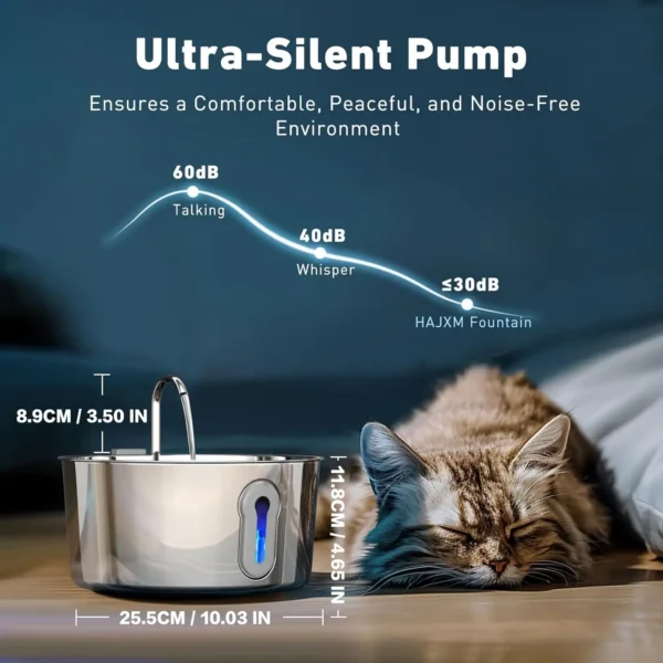 Stainless Steel Dog & Cat Feeders: 4L Automatic Water Fountain with Filters - Image 6