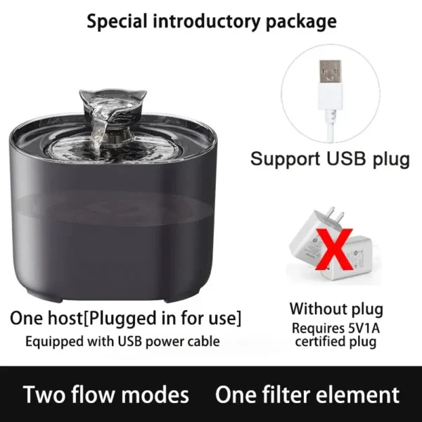Dog & Cat Feeders Auto Recirculating USB Water Fountain Dispenser - Image 11