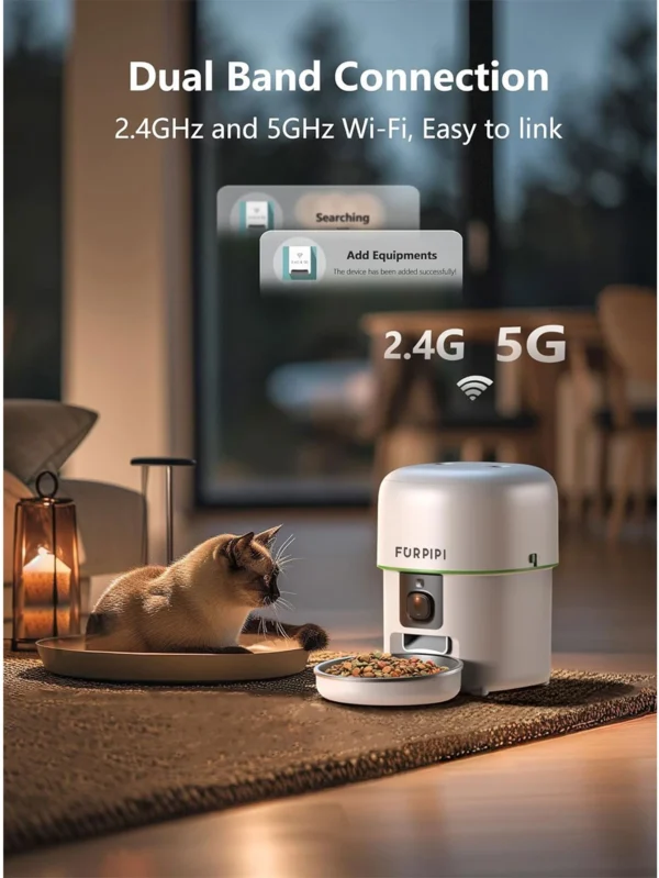 1080P HD Camera Dog & Cat Feeders: Smart WiFi Automatic Food Dispenser - Image 3
