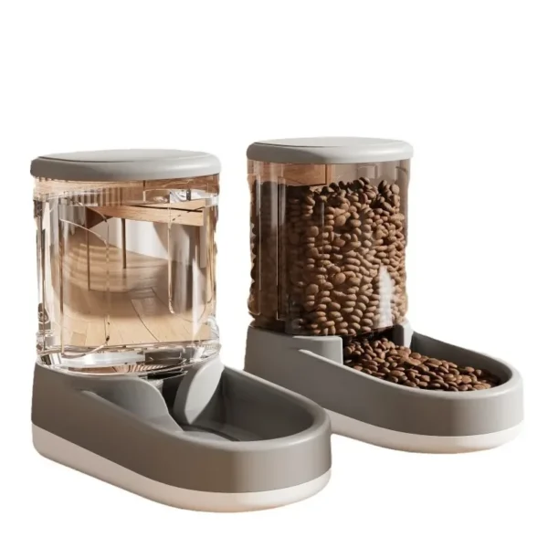 Automatic Feeder Cat Dog Food Bowl Water Fountain Dispenser Container - Image 6