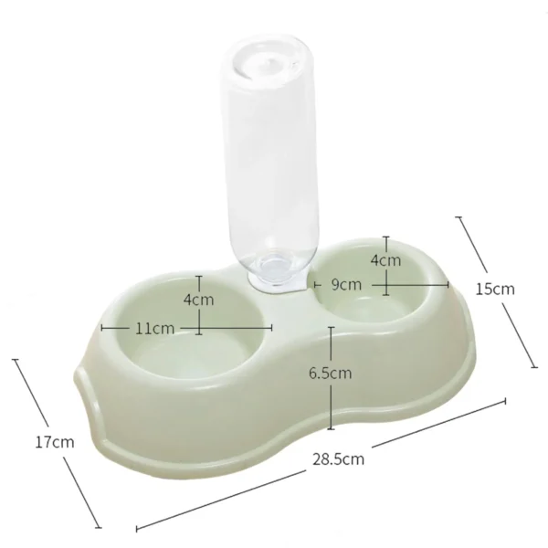 Double Bowl Dog & Cat Feeders: Automatic Water Bottle & Food Dish - Image 11