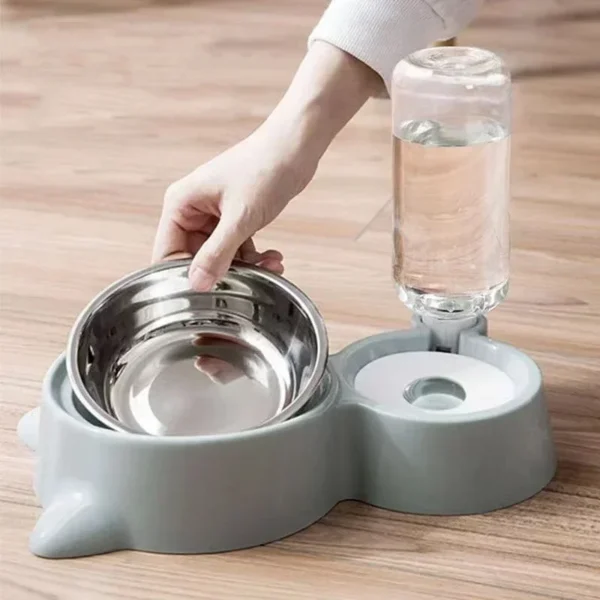 2-in-1 Automatic Dog & Cat Feeders with Water Dispenser & Storage - Image 5