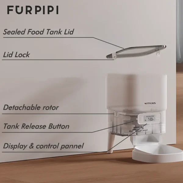 Furpipi Smart Dog & Cat Feeders: Automatic Food Dispenser with Timer Control - Image 9