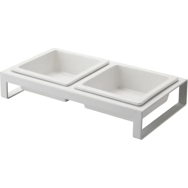 Home Tower Dog & Cat Feeders: Steel & Ceramic Non-Slip Food Bowls - Image 2