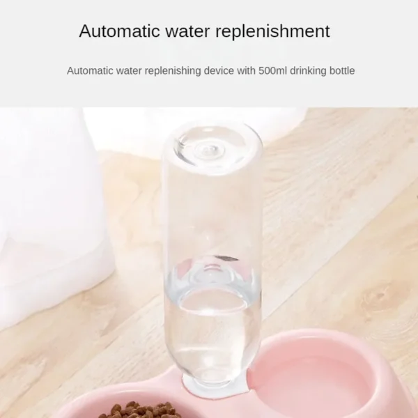 Dog & Cat Feeders: Simple Style Automatic Feeder Drinker and Double Bowl for Pets. - Image 3