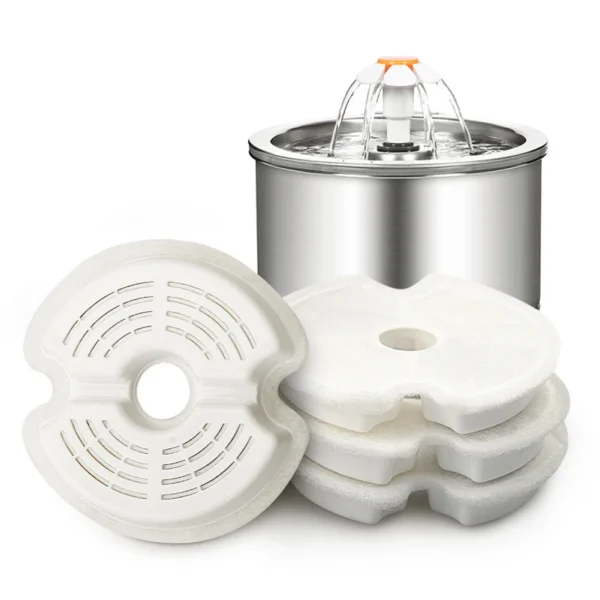 Dog & Cat Feeders with Fountain Filter for Clean Water Dispenser