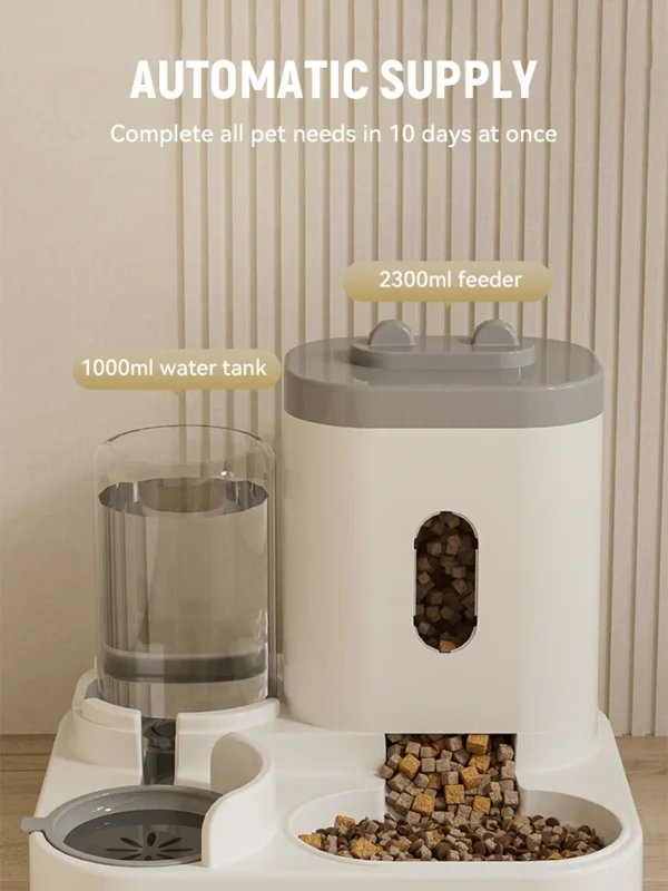 2-in-1 Dog & Cat Feeders: Automatic Water Dispenser & Food Bowl Combo - Image 4