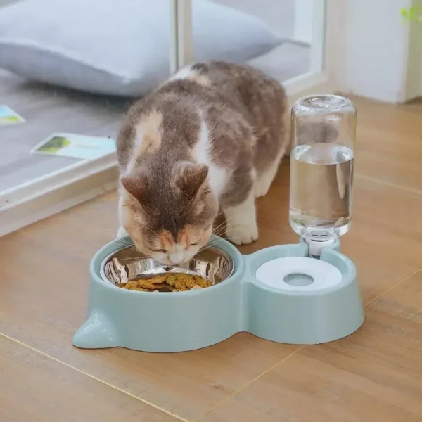 2-in-1 Automatic Dog & Cat Feeders with Water Dispenser & Storage - Image 4