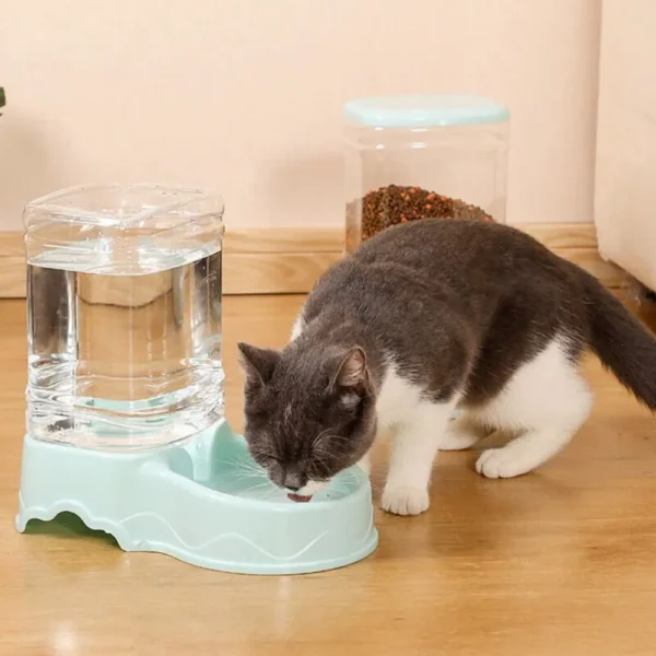 3.8L Automatic Dog & Cat Feeders with Food Dispenser & Water Fountain