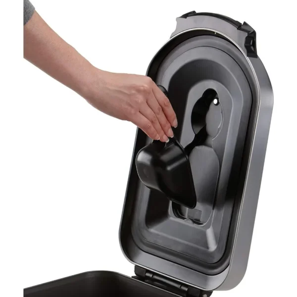 Dog & Cat Feeders: 35L X-Large Food Storage Container Brushed Steel - Image 11