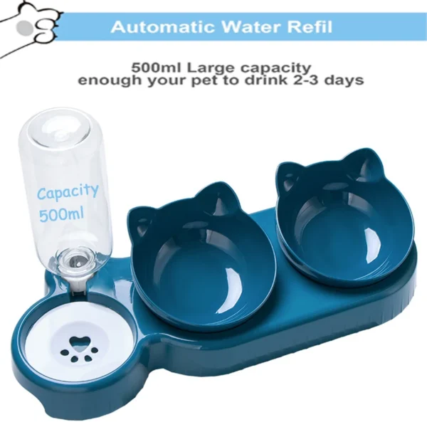 Dog & Cat Feeders: 2-in-1 Rotatable Bowl with Water Dispenser - Image 3