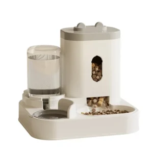 Large Capacity Dog & Cat Feeders with Water Fountain & Raised Stand
