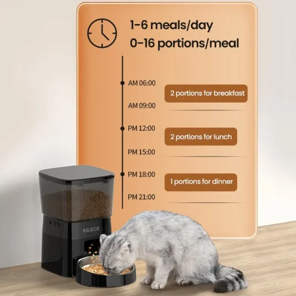 Dog & Cat Feeders: Smart Button-Controlled Automatic Food Dispenser - Image 2