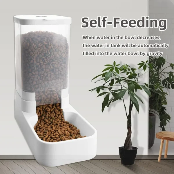 Large Capacity Dog & Cat Feeders: Gravity Feeder & Water Dispenser Set - Image 9