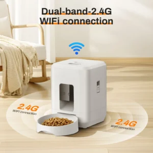 Dog & Cat Feeders: 2L WiFi Timed Automatic Food Dispenser Bowl