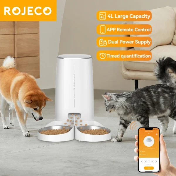 Dog & Cat Feeders Smart Auto Dispenser With WiFi & Remote Control
