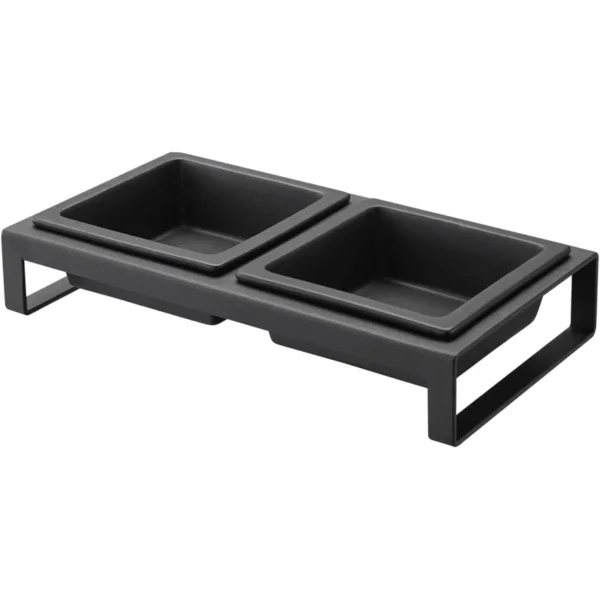 Home Tower Dog & Cat Feeders: Non-Slip Steel & Ceramic Food Bowls - Image 2