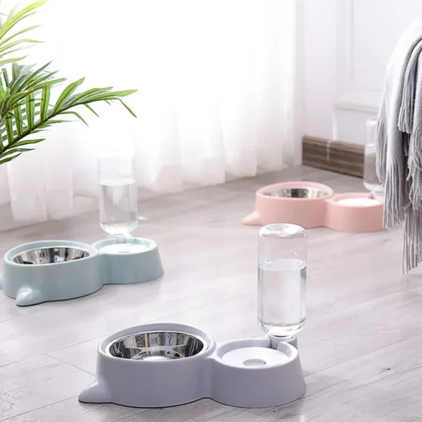 2-in-1 Automatic Dog & Cat Feeders with Water Dispenser & Storage - Image 2