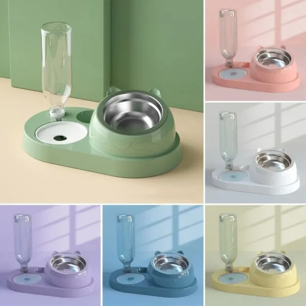 New 2-in-1 Dog & Cat Feeders: Automatic Water Dispenser & Food Bowl Set - Image 3