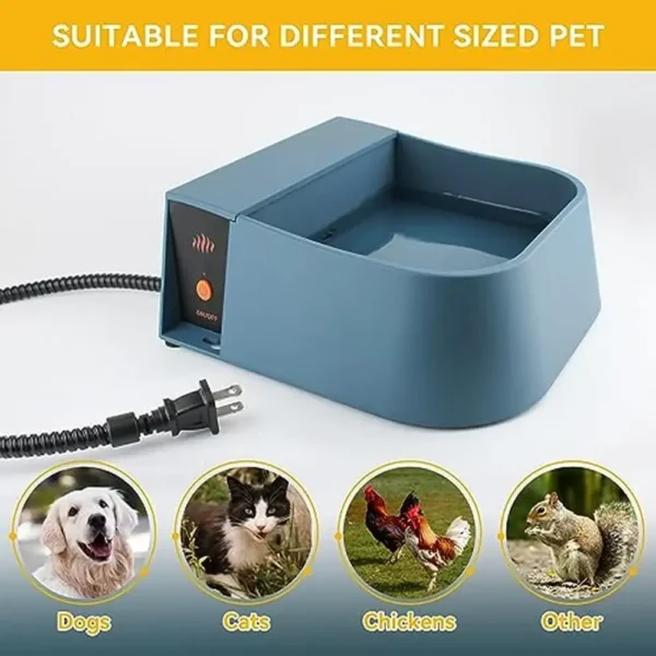Dog & Cat Feeders Heated Automatic Water Bowl 2L Outdoor Safe Filling - Image 9