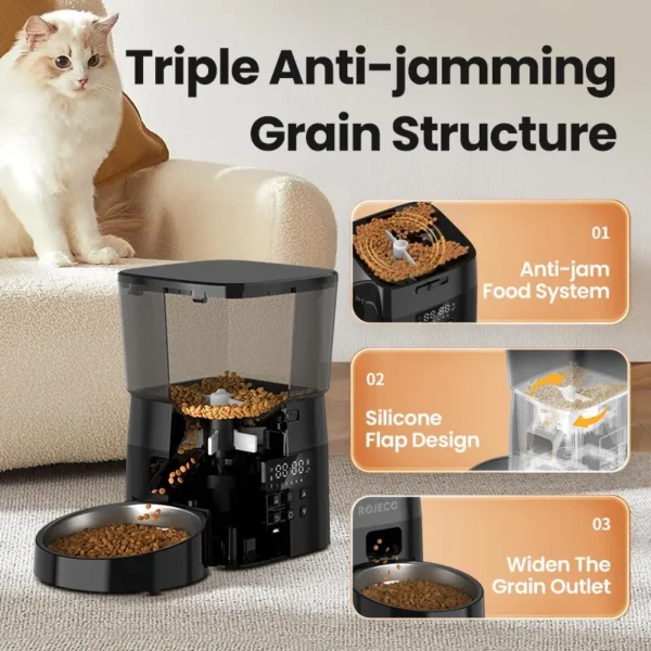Dog & Cat Feeders: Smart Button-Controlled Automatic Food Dispenser - Image 3
