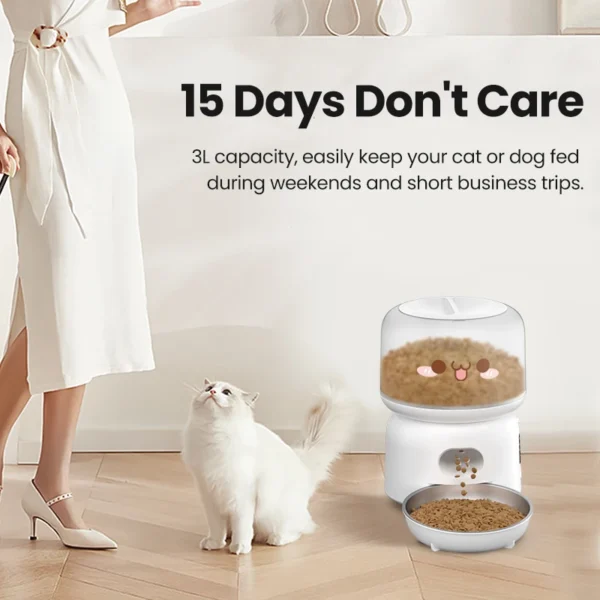Dog & Cat Feeders Smart 3L WiFi Automatic Pet Food Dispenser Remote Control - Image 4