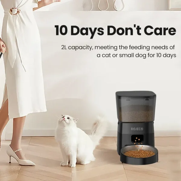 Dog & Cat Feeders: Smart Button-Controlled Automatic Food Dispenser - Image 4