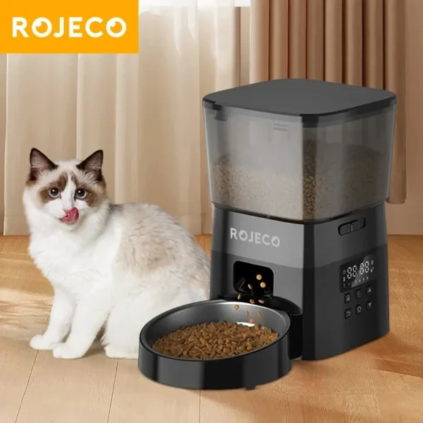 Dog & Cat Feeders: Smart Button-Controlled Automatic Food Dispenser