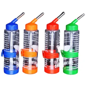 Dog & Cat Feeders: No-Drip Automatic Water Bottle for Small Pets"